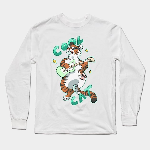 Cool Tiger Long Sleeve T-Shirt by goccart